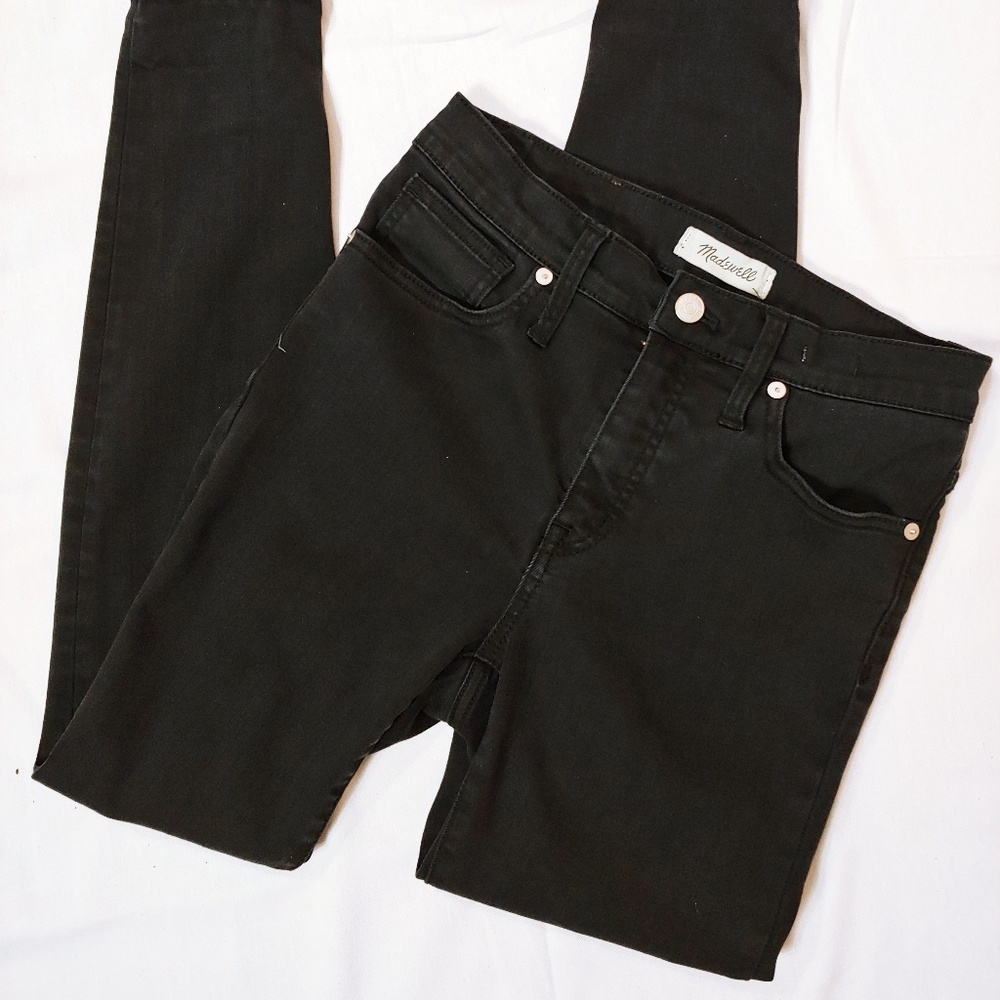 Madewell 9" High-Rise Skinny Black Denim Jeans